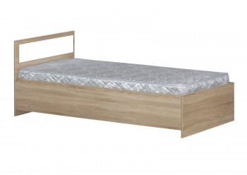Кровать одинарная 900-2 без матраса (прямые спинки) Дуб Сонома в Игарке - igarka.mebel54.com | фото