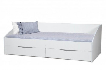 Кровать одинарная "Фея - 3" (симметричная) New/(белый / белый / ДВПО: белый) в Игарке - igarka.mebel54.com | фото