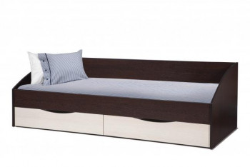 Кровать одинарная "Фея - 3" (симметричная) New (венге / вудлайн кремовый / ДВПО: белый) в Игарке - igarka.mebel54.com | фото