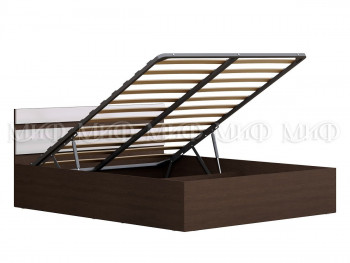 Кровать с подъемным механизмом Нэнси 1,4м (Венге/белый глянец) в Игарке - igarka.mebel54.com | фото