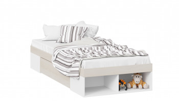 Кровать «Сканди» с ящиком Дуб Гарден/Белый в Игарке - igarka.mebel54.com | фото