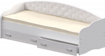 Кровать Софа-7 с мягкой спинкой (800х1900) Белый в Игарке - igarka.mebel54.com | фото