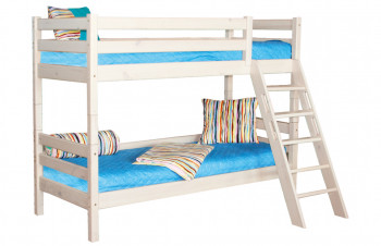 Кровать Соня вариант 10 двухъярусная с наклонной лестницей Лаванда в Игарке - igarka.mebel54.com | фото