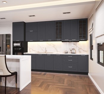 Кухонный гарнитур 1,8м Луксор высокие модули (Клен серый/корпус венге) в Игарке - igarka.mebel54.com | фото