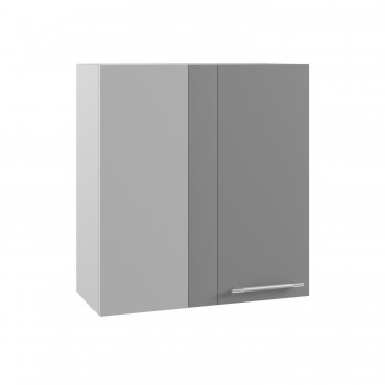 Лофт ПУ 650 шкаф верхний угловой (Штукатурка белая/корпус Серый) в Игарке - igarka.mebel54.com | фото