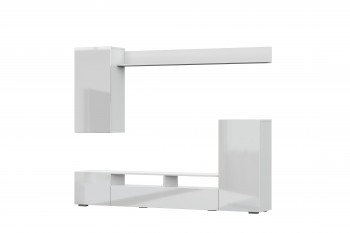 Мебель для гостиной МГС 4 (Белый/Белый глянец) в Игарке - igarka.mebel54.com | фото