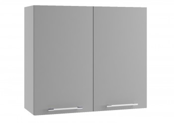 Монца ВП 800 шкаф верхний высокий (Белый софт/корпус Серый) в Игарке - igarka.mebel54.com | фото