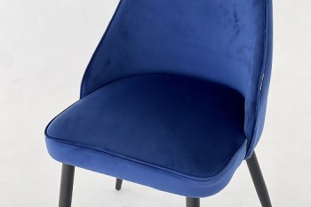 Набор стульев Милан 2 шт (синий велюр/белый) в Игарке - igarka.mebel54.com | фото