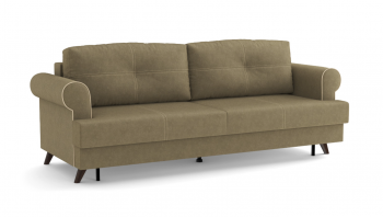 Оливер / диван - кровать 3-х местн. (еврокнижка) (велюр велутто коричневый 23 в Игарке - igarka.mebel54.com | фото
