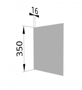 Панель торцевая (для шкафа горизонтального) ПГ Ройс (Белый софт) в Игарке - igarka.mebel54.com | фото