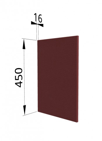 Панель торцевая (для шкафа горизонтального высокого) ВПГ Квадро (Красная кожа) в Игарке - igarka.mebel54.com | фото