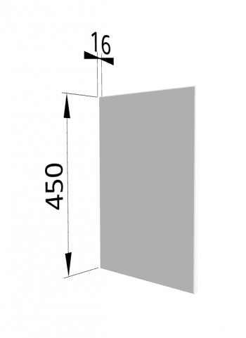 Панель торцевая (для шкафа горизонтального высокого) ВПГ Ройс (Белый софт) в Игарке - igarka.mebel54.com | фото