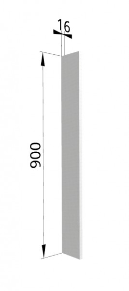 Панель торцевая (для шкафа верхнего торцевого высокого) ВПТ 400 Капри (Липа белый) в Игарке - igarka.mebel54.com | фото