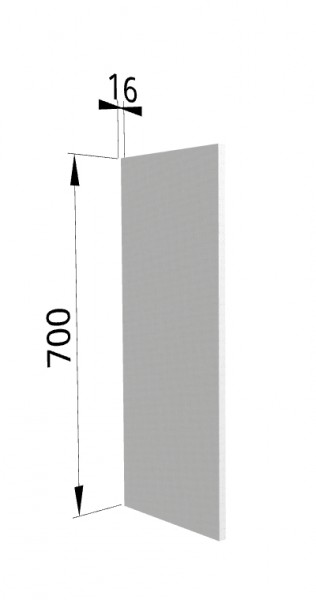 Панель торцевая (для шкафа верхнего высотой 700 мм) П Мелисса (Бежевый скин) в Игарке - igarka.mebel54.com | фото