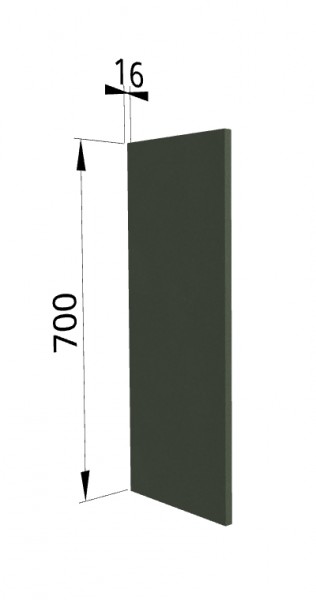 Панель торцевая П Квадро (для шкафа верхнего) Оливково-зеленый в Игарке - igarka.mebel54.com | фото