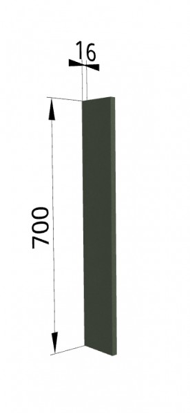 Панель торцевая ПТ 400 Квадро (для шкафа торцевого верхнего) Оливково-зеленый в Игарке - igarka.mebel54.com | фото