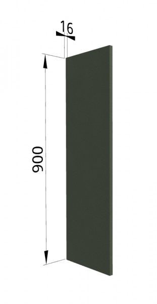 Панель торцевая ВП Квадро (для шкафа верхнего высокого) Оливково-зеленый в Игарке - igarka.mebel54.com | фото
