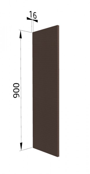 Панель торцевая ВП Квадро (для шкафа верхнего высокого) Шоколад кожа в Игарке - igarka.mebel54.com | фото