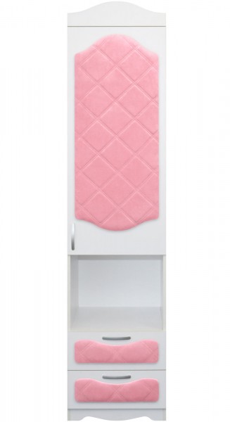 Пенал с ящиками серии Иллюзия 36 Светло-розовый в Игарке - igarka.mebel54.com | фото