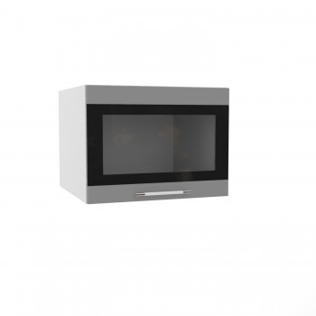 Ройс ГВПГСФ 600 Шкаф верхний горизонтальный (Черника софт/корпус Серый) в Игарке - igarka.mebel54.com | фото