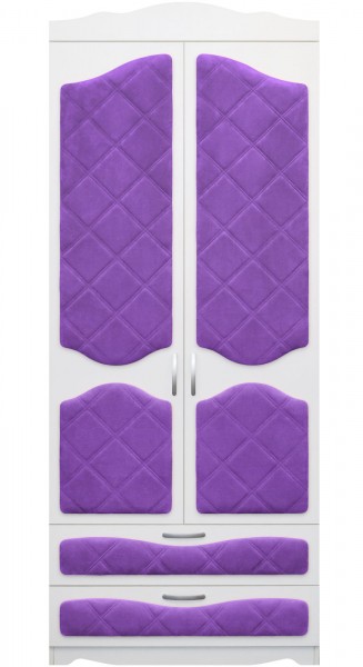 Шкаф 2-х створчатый с ящиками серии Иллюзия 32 Фиолетовый в Игарке - igarka.mebel54.com | фото