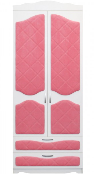 Шкаф 2-х створчатый с ящиками серии Иллюзия 89 Розовый в Игарке - igarka.mebel54.com | фото