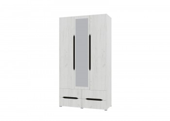 Шкаф 3-х створчатый с ящиками и зеркалом Вега (Прованс) в Игарке - igarka.mebel54.com | фото