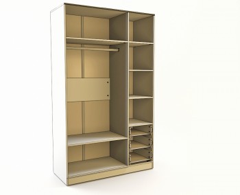 Шкаф 3-х створчатый с ящиками Лофт (Белый/корпус Дуб Сонома) в Игарке - igarka.mebel54.com | фото