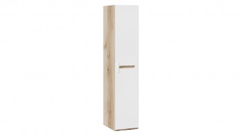 Шкаф для белья с 1-ой дверью «Фьюжн» Дуб Делано/Белый глянец в Игарке - igarka.mebel54.com | фото