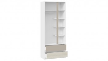 Шкаф для одежды комбинированный «Сканди» Дуб Гарден/Белый/Глиняный серый в Игарке - igarka.mebel54.com | фото