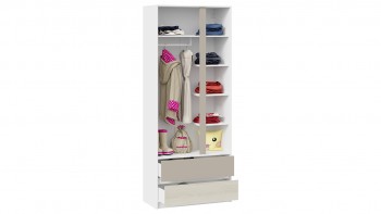 Шкаф для одежды комбинированный «Сканди» Дуб Гарден/Белый/Глиняный серый в Игарке - igarka.mebel54.com | фото