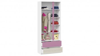Шкаф для одежды комбинированный «Сканди» Дуб Гарден/Белый/Лиловый в Игарке - igarka.mebel54.com | фото