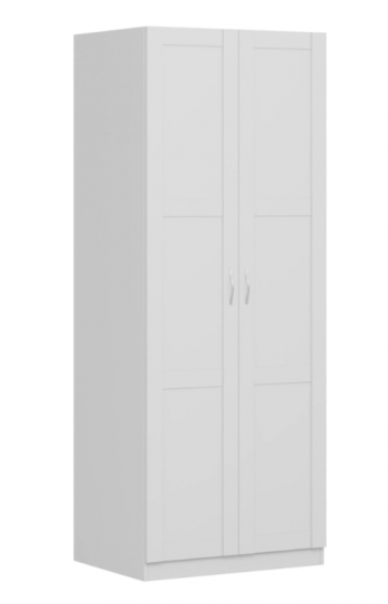 Шкаф двухдверный Пегас сборный белый в Игарке - igarka.mebel54.com | фото