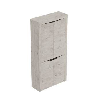 Шкаф двухдверный Соренто с комплектом полок (3 шт) Дуб бонифаций/Кофе структурный матовый в Игарке - igarka.mebel54.com | фото