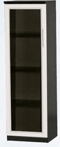 Шкаф нижний со стеклодверью ДЛЯ ГОСТИНОЙ ШНС-450 Венге/Дуб выбеленный в Игарке - igarka.mebel54.com | фото