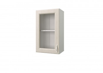 Шкаф с витриной Принцесса (Бежевый/Белый/ширина 400) в Игарке - igarka.mebel54.com | фото