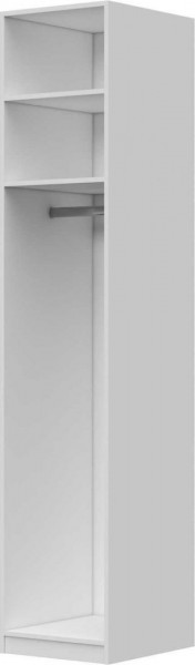 Шкаф ШР-1 зеркало, правый, Вива (Белый/Белый глянец/Платина) в Игарке - igarka.mebel54.com | фото