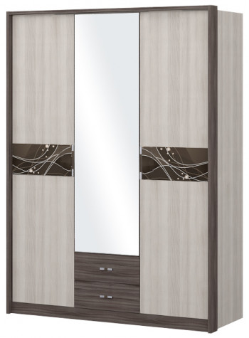 Шкаф трехстворчаты с зеркалом Шк68.1 Николь в Игарке - igarka.mebel54.com | фото