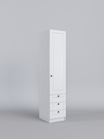 Шкаф угловой (секция с ящиками) Классика (Белый/корпус Выбеленное дерево) в Игарке - igarka.mebel54.com | фото