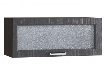 Шкаф верхний горизонтальный со стеклом 800, ШВГС 800 (Клен серый/корпус венге) в Игарке - igarka.mebel54.com | фото