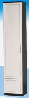 Шкаф высокий с ящиком ДЛЯ ГОСТИНОЙ ШВЯ-450 Венге/Дуб выбеленный в Игарке - igarka.mebel54.com | фото
