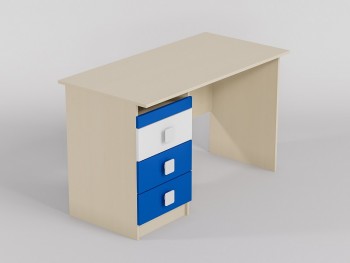 Стол (прямая столешница) Скай люкс (Синий/Белый/корпус Клен) в Игарке - igarka.mebel54.com | фото