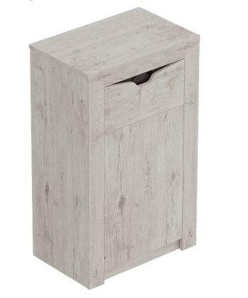 Тумба с дверцей и ящиком Соренто Дуб бонифаций/Кофе структурный матовый в Игарке - igarka.mebel54.com | фото