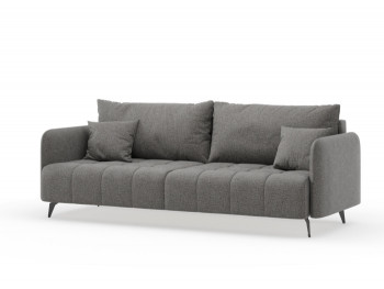 Валериан диван трёхместный прямой Стальной, ткань RICO FLEX 9292 в Игарке - igarka.mebel54.com | фото