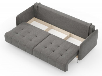 Валериан диван трёхместный прямой Стальной, ткань RICO FLEX 9292 в Игарке - igarka.mebel54.com | фото